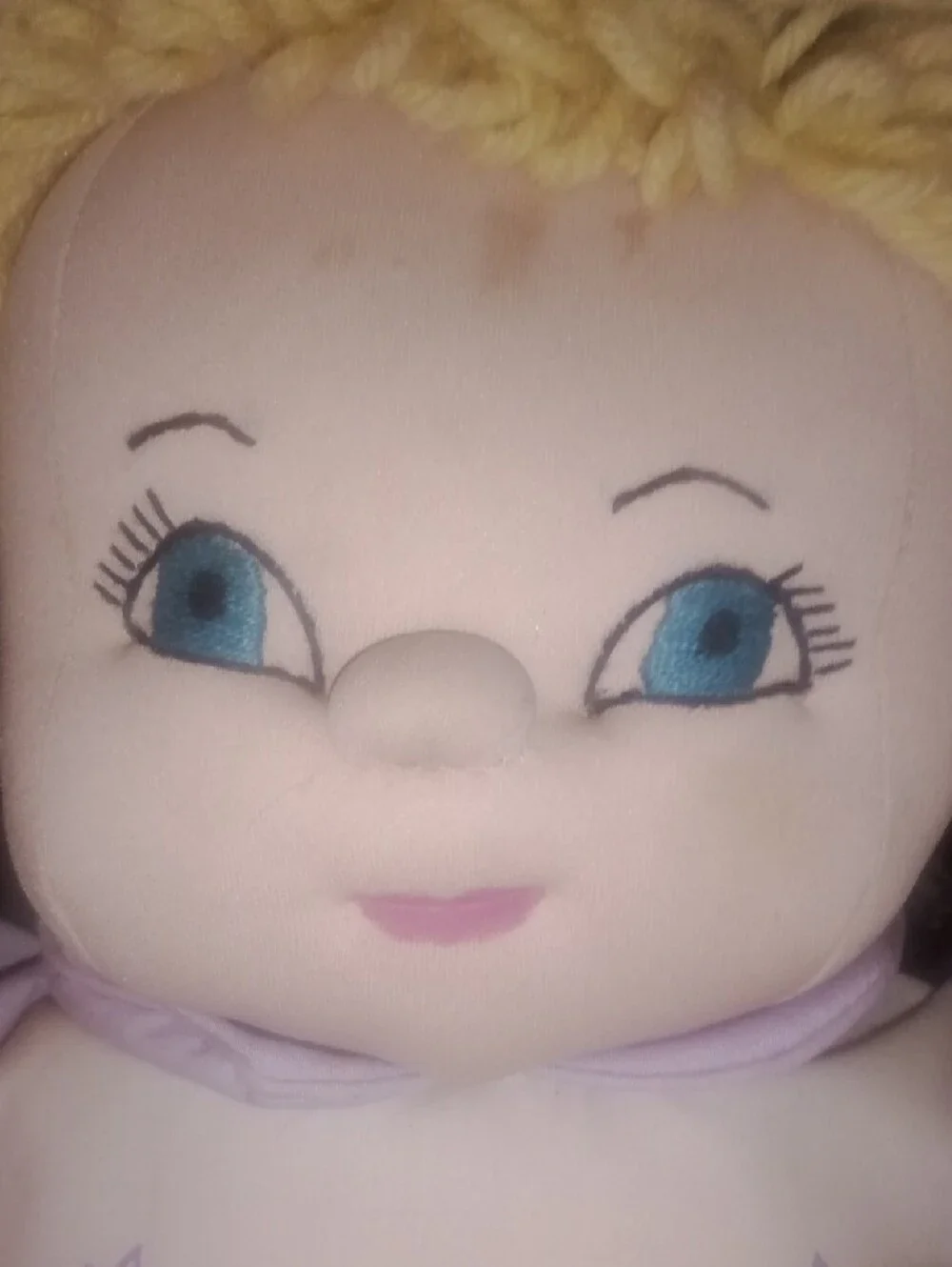 Vintage 1985 Coleco Cabbage Patch Kids All-Cloth Doll P6 Stamp, Pink Floral Embr
